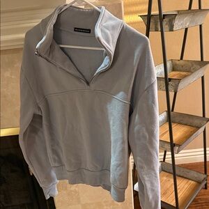 Brandy Melville Light Gray Cowl Neck Sweater